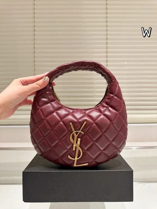 Saint Laurent YSL Quilted Mini Monogram Hobo Bag