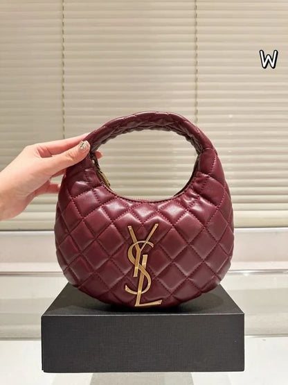 Saint Laurent YSL Quilted Mini Monogram Hobo Bag
