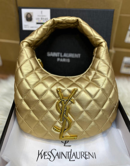 Saint Laurent YSL Quilted Mini Monogram Hobo Bag