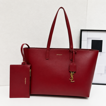 Saint Laurent East West Leather Tote Bag