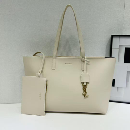 Saint Laurent East West Leather Tote Bag
