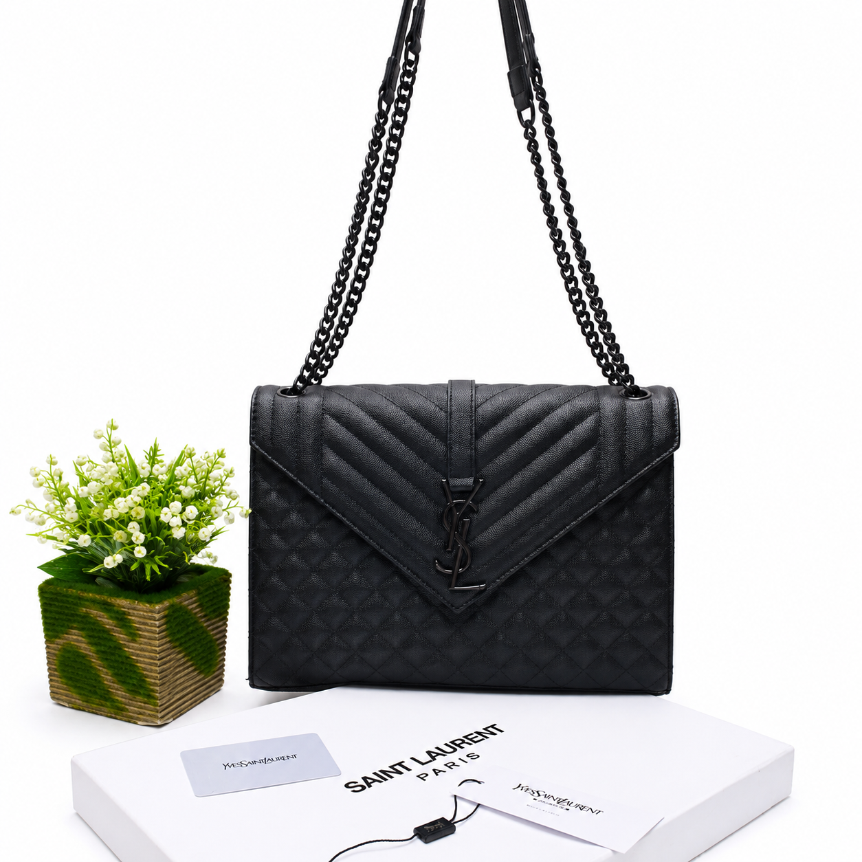 Saint Laurent Envelope Large Chain Shoulder Bag
