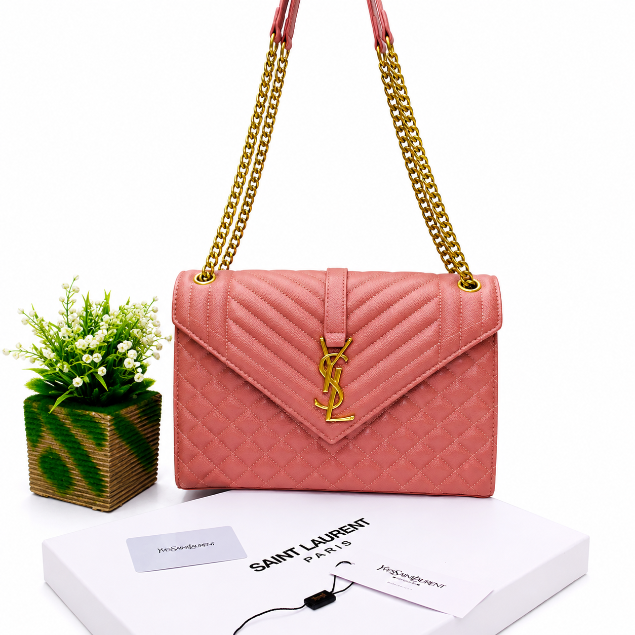 Saint Laurent Envelope Large Chain Shoulder Bag