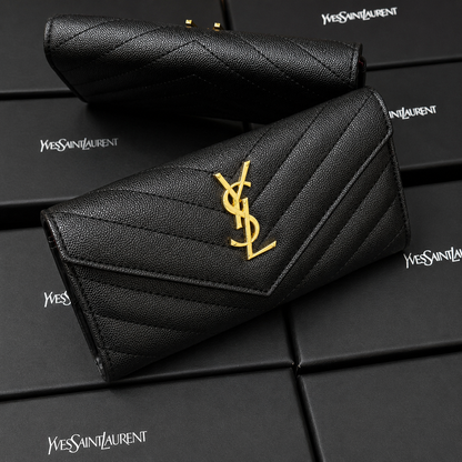 Saint Laurent Monogram Envelope Flap Wallet