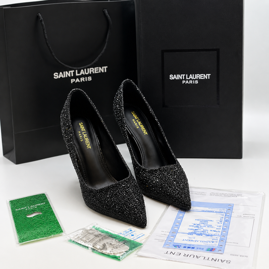 Saint Laurent Opyum Crystal Embellished Pumps (YSL Heel)