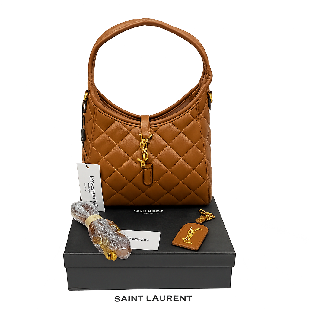 Saint Laurent Quilted Hobo Shoulder Bag