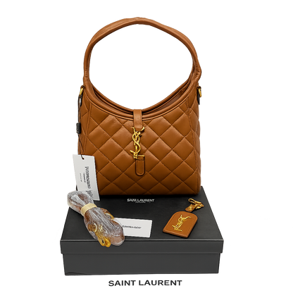 Saint Laurent Quilted Hobo Shoulder Bag