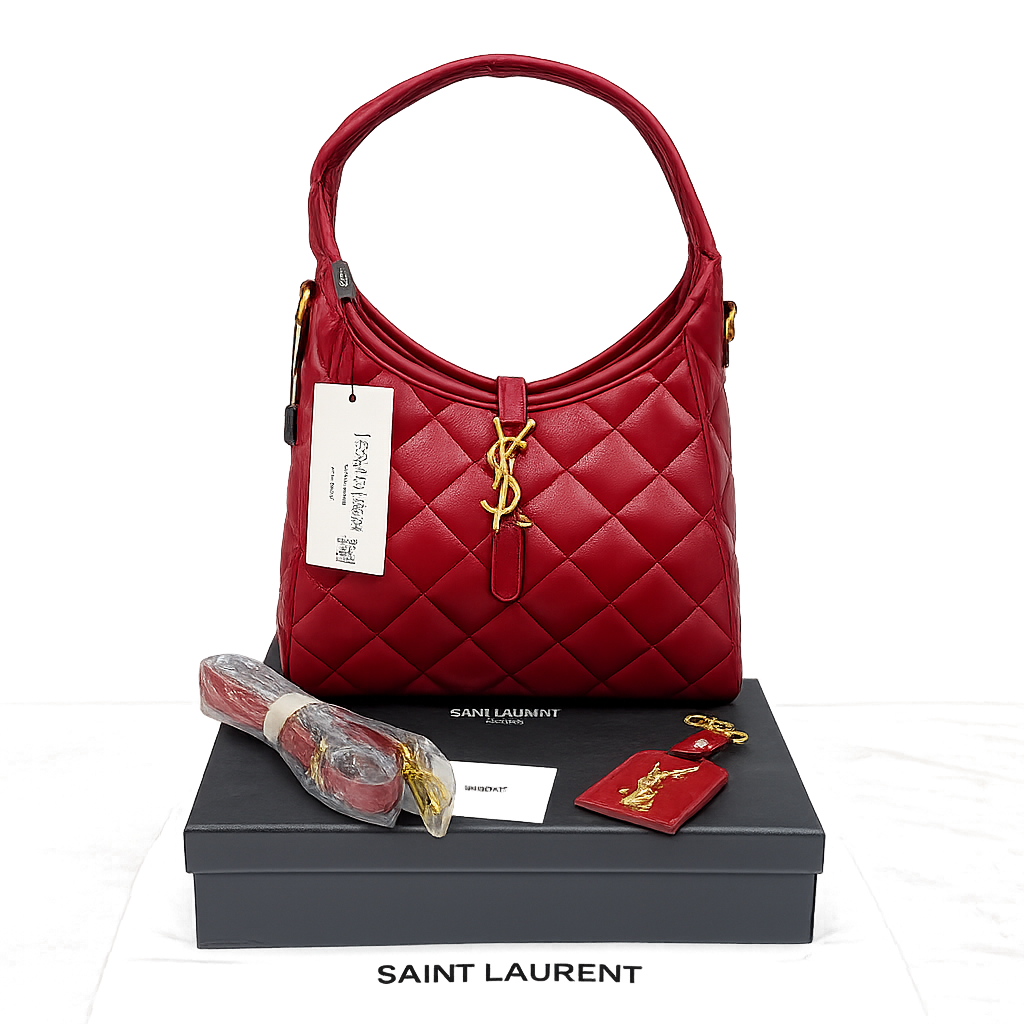 Saint Laurent Quilted Hobo Shoulder Bag