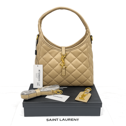 Saint Laurent Quilted Hobo Shoulder Bag