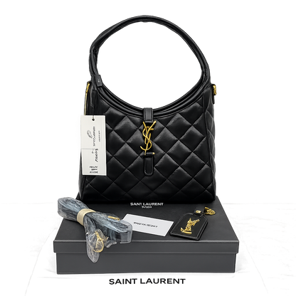 Saint Laurent Quilted Hobo Shoulder Bag