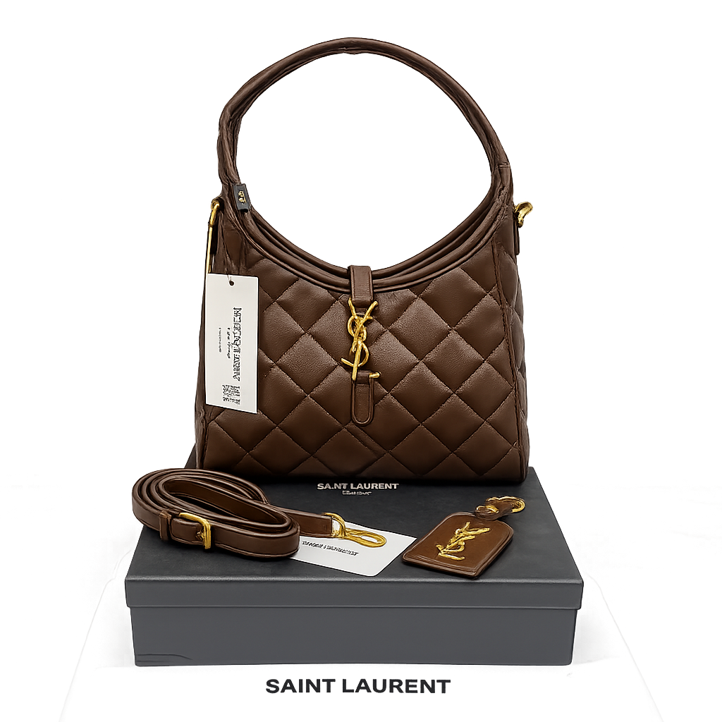 Saint Laurent Quilted Hobo Shoulder Bag