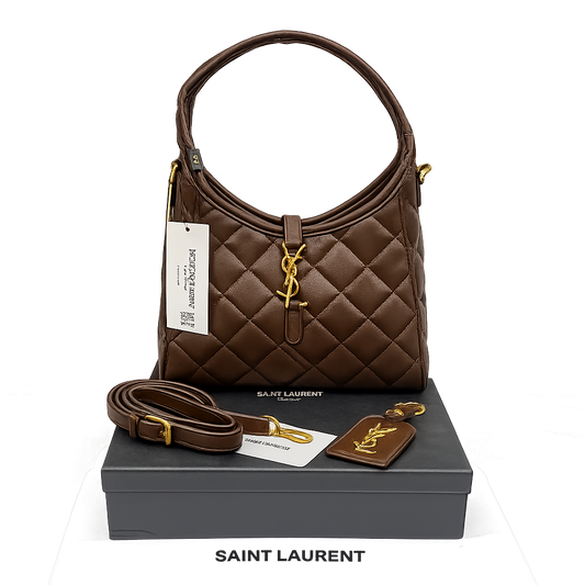 Saint Laurent Quilted Hobo Shoulder Bag
