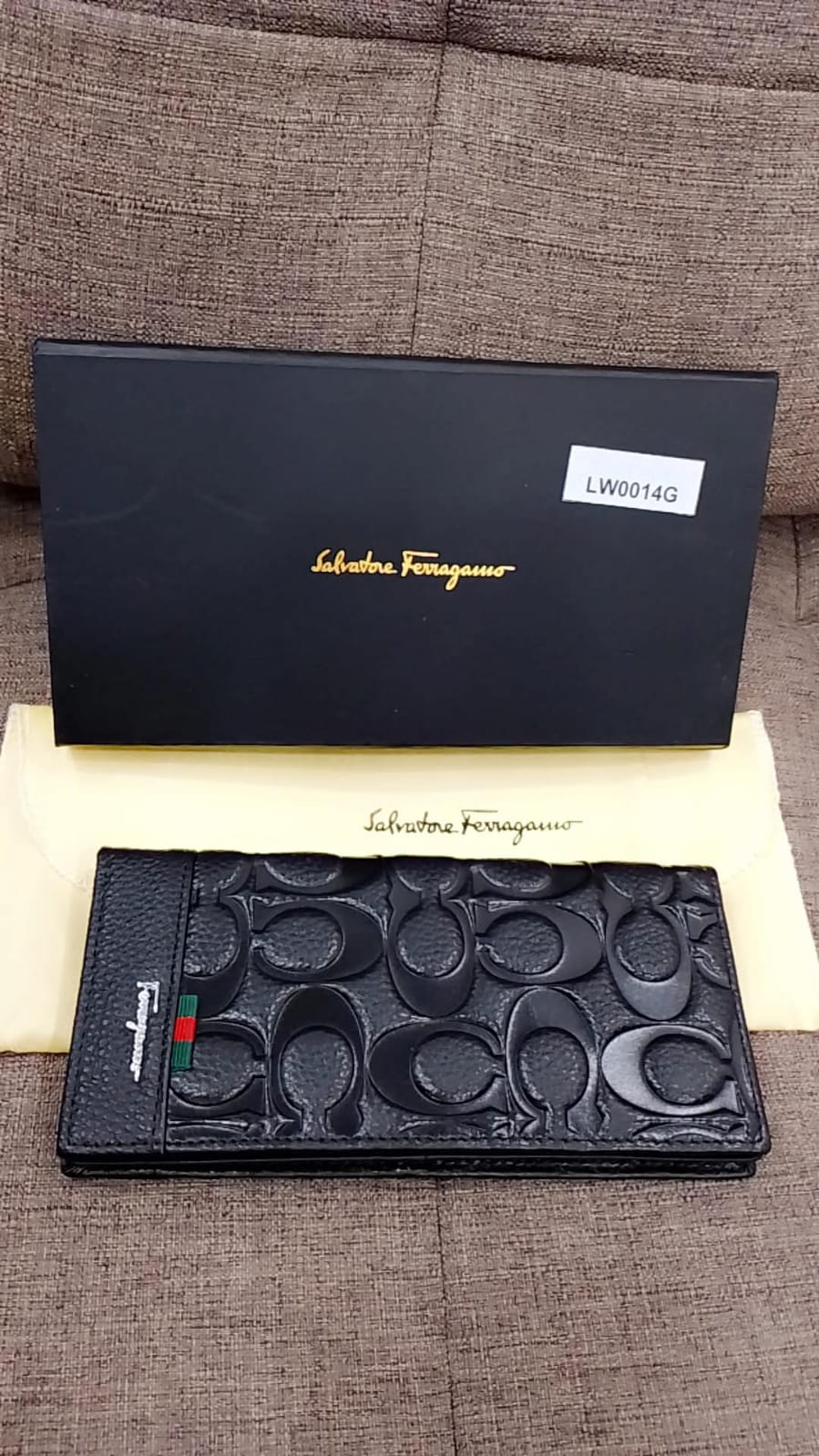 Salvatore Ferragamo Gancini Pattern Long Wallet Style