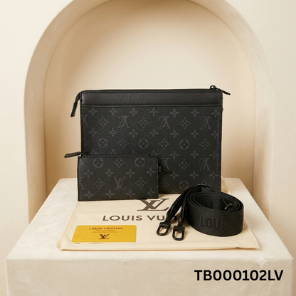 Louis Vuitton Monogram Eclipse Pouch & Crossbody Set