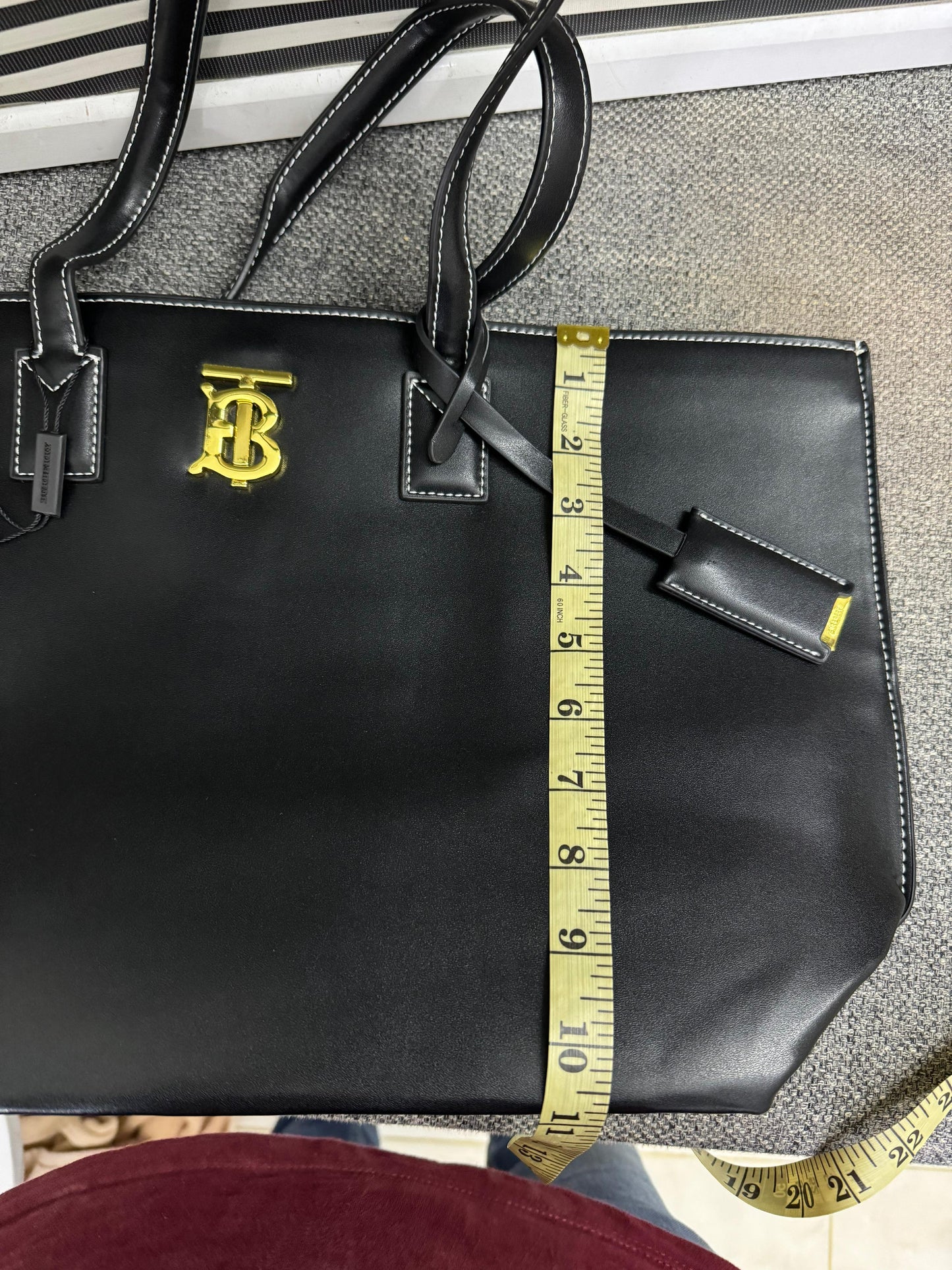 Burberry TB Leather Tote Bag