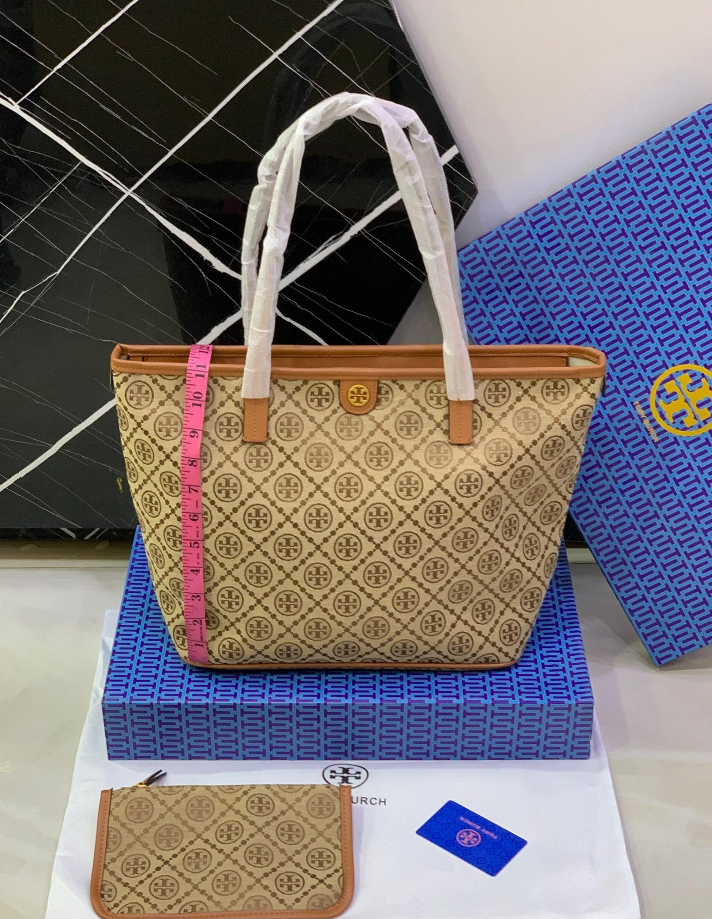 Tory Burch T Monogram Jacquard Tote Bag