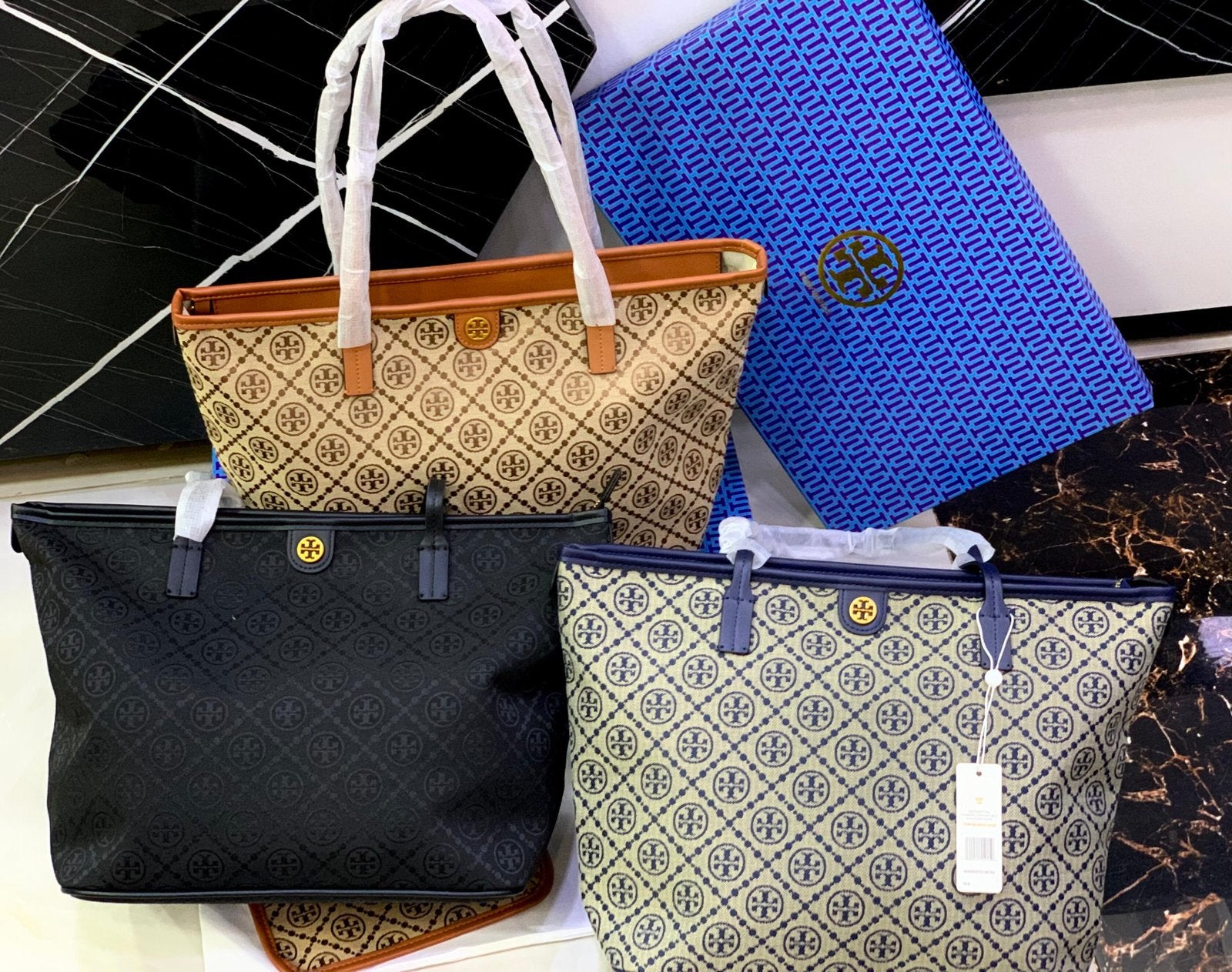 Tory Burch T Monogram Jacquard Tote Bag