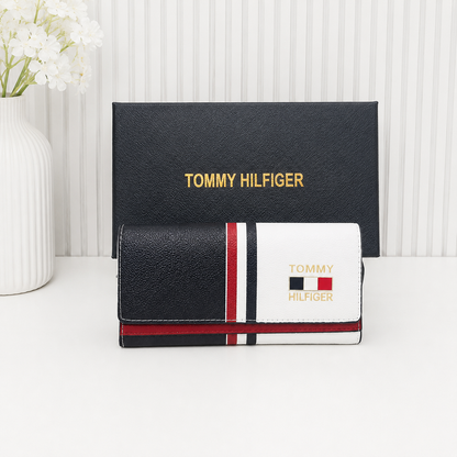 Tommy Hilfiger Color Block Flap Long Wallet