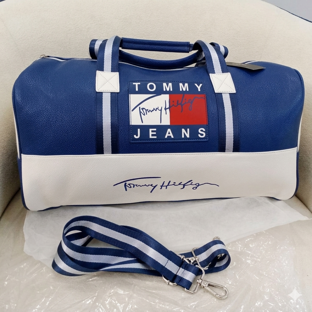 Tommy Hilfiger Jeans Duffle Bag – Premium Travel Gym Bag