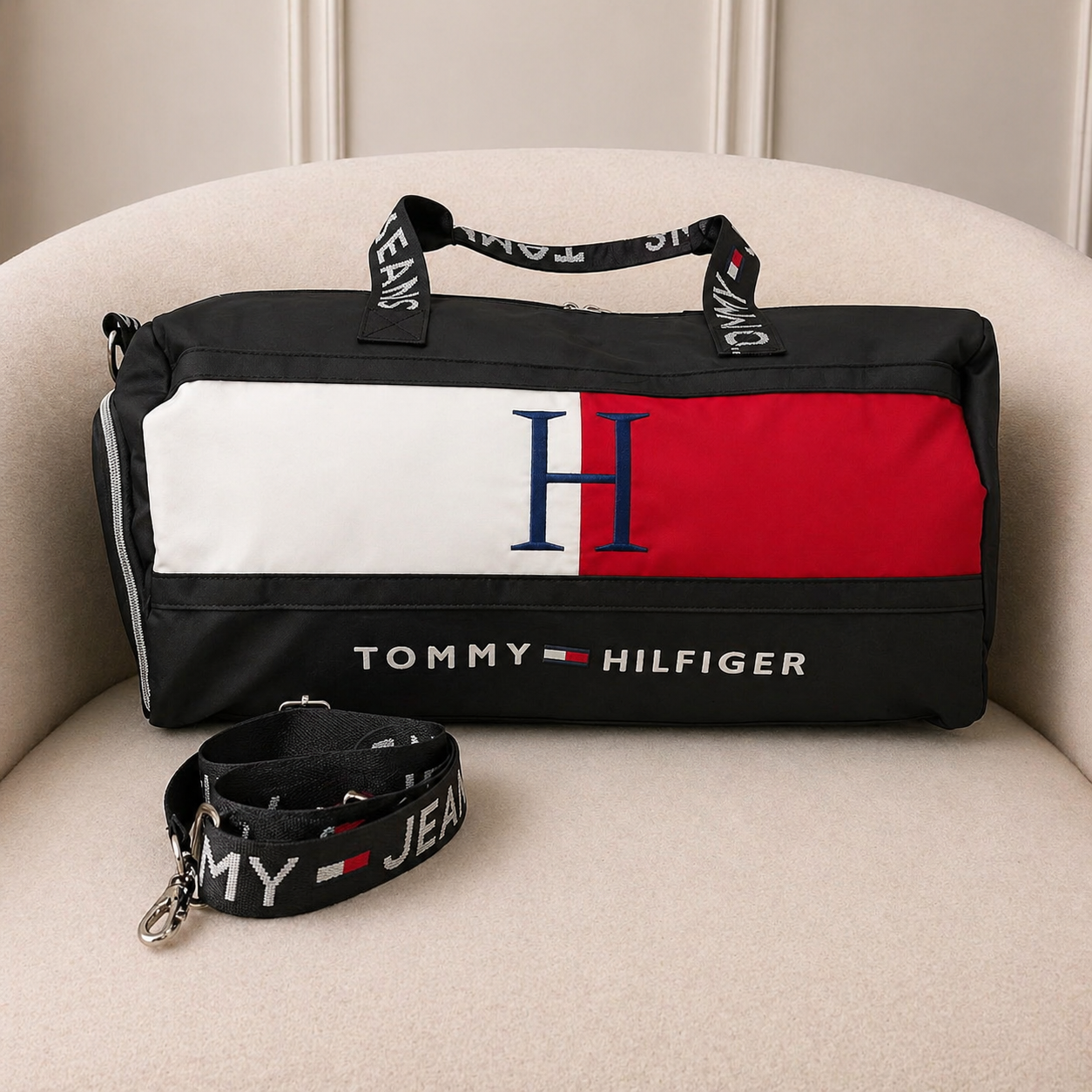 Tommy Hilfiger Signature Flag Travel Duffel Bag