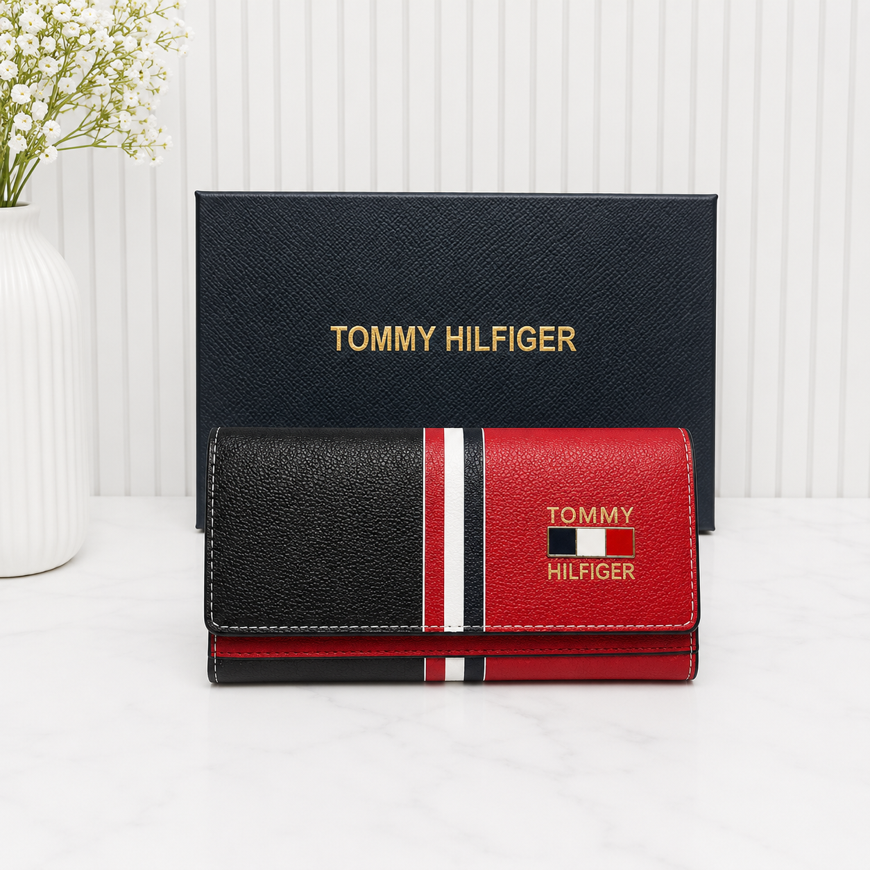 Tommy Hilfiger Color Block Flap Long Wallet