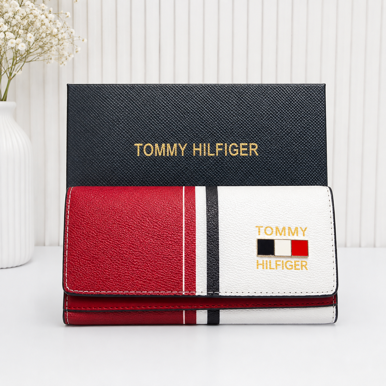 Tommy Hilfiger Color Block Flap Long Wallet