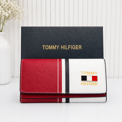 Tommy Hilfiger Color Block Flap Long Wallet