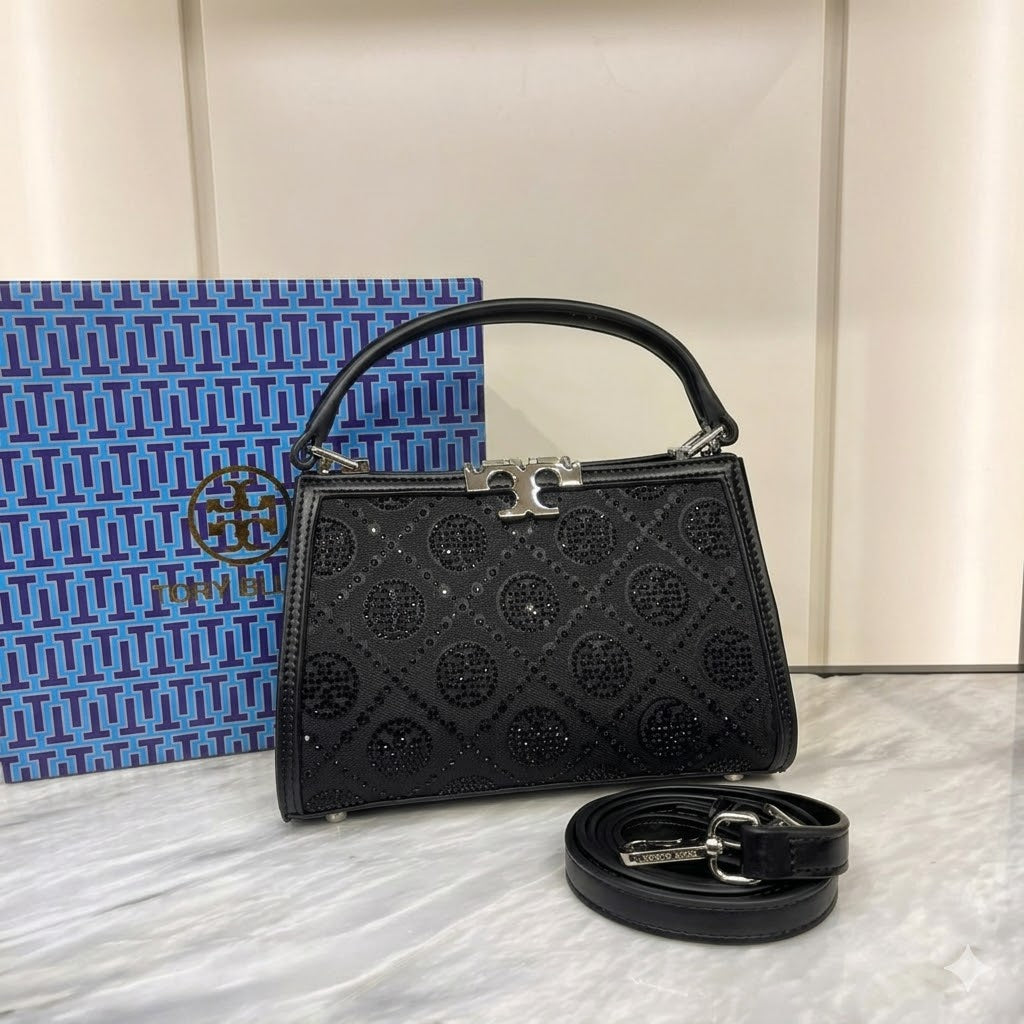 Tory Burch Eleanor T Monogram Hotfix Mini Satchel