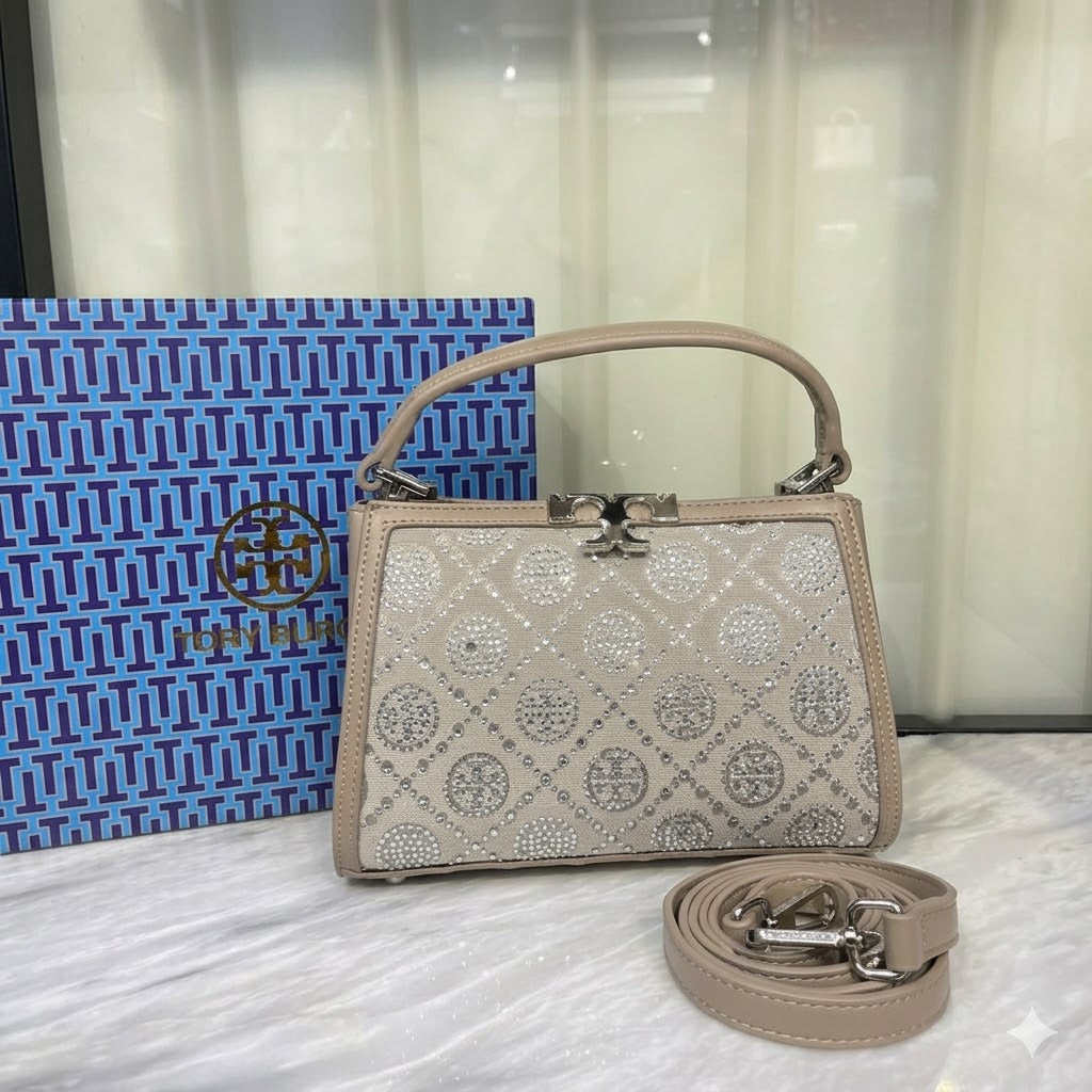 Tory Burch Eleanor T Monogram Hotfix Mini Satchel