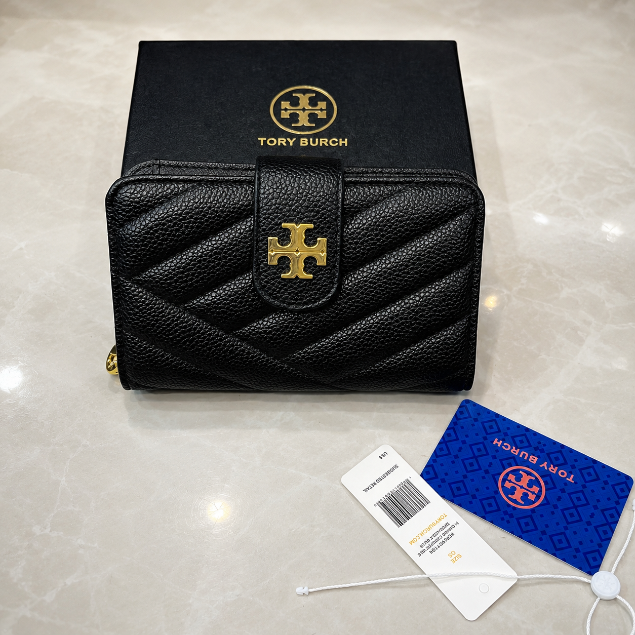Tory Burch Kira Chevron Compact Wallet