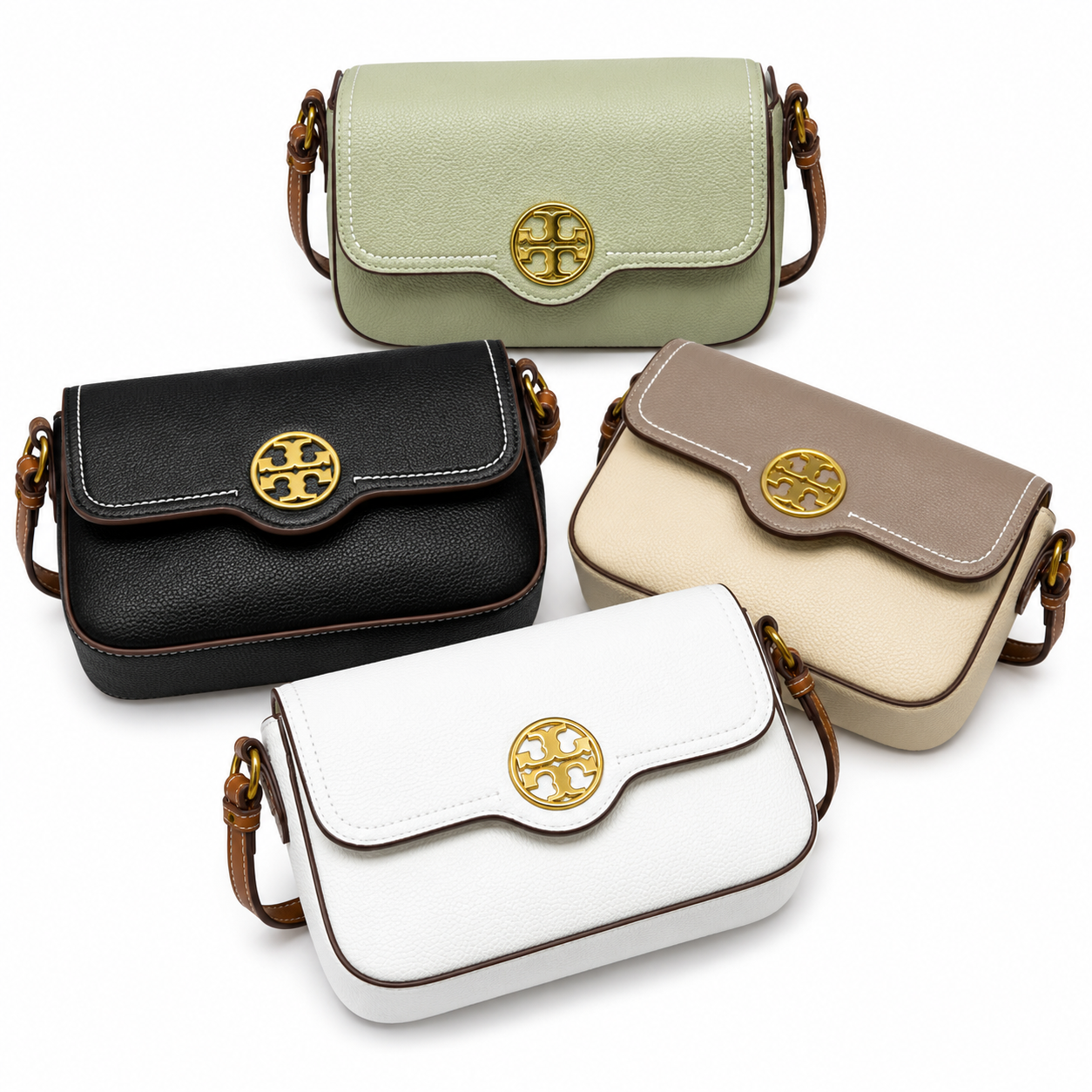 Tory Burch Miller Pebbled Leather Crossbody Bag