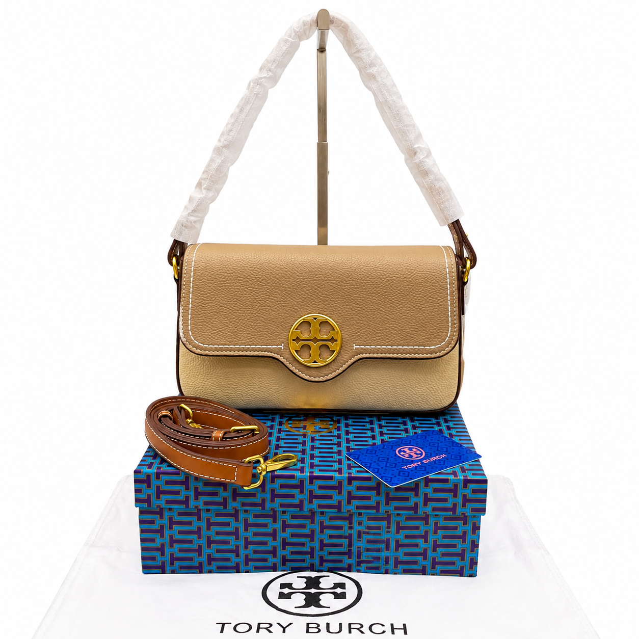Tory Burch Miller Pebbled Leather Crossbody Bag