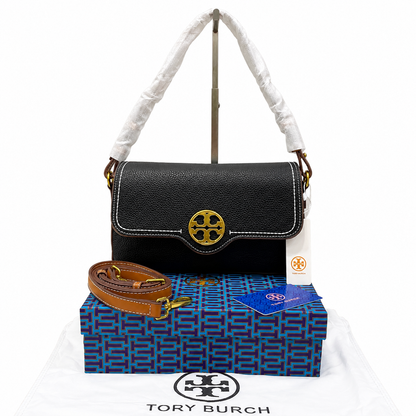Tory Burch Miller Pebbled Leather Crossbody Bag