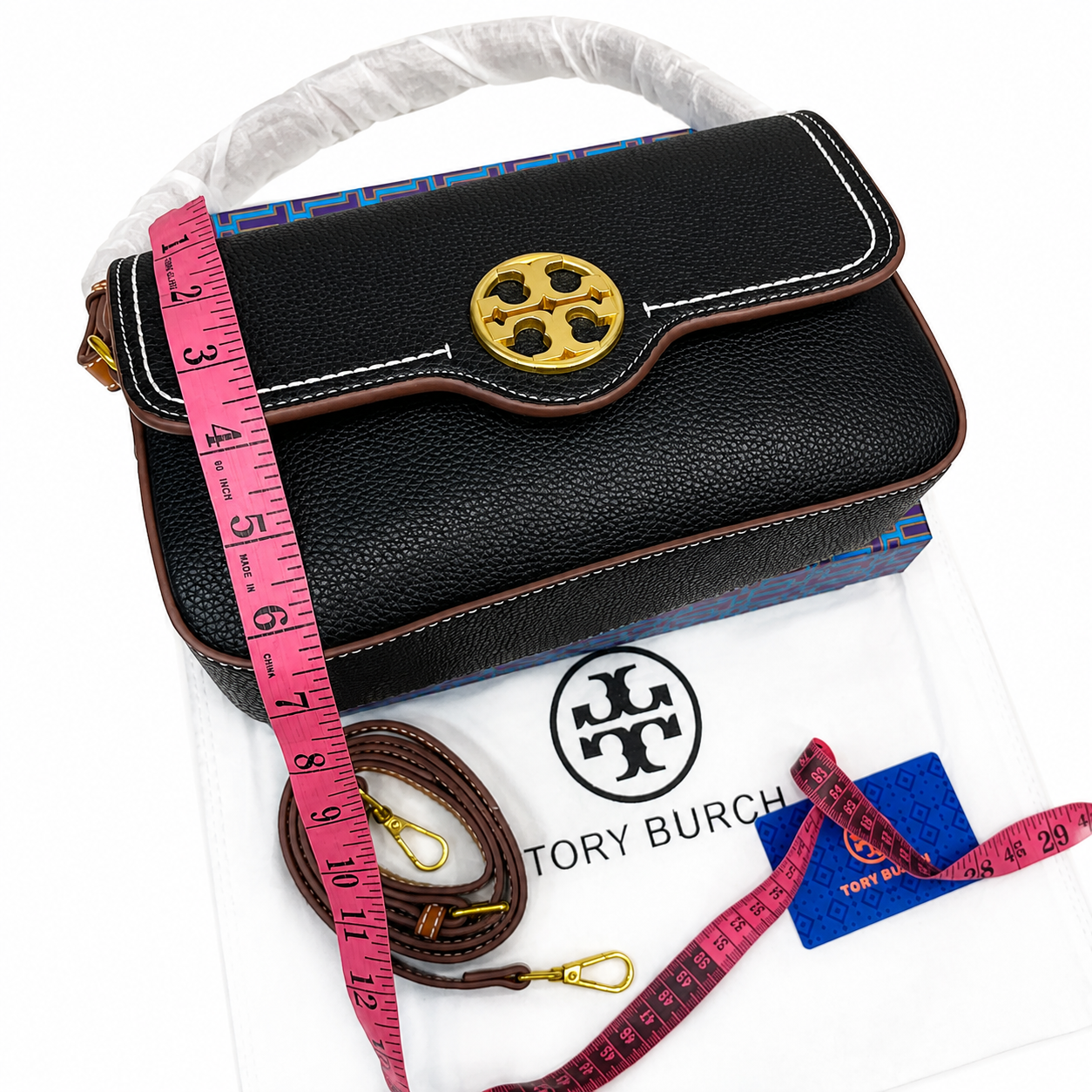 Tory Burch Miller Pebbled Leather Crossbody Bag