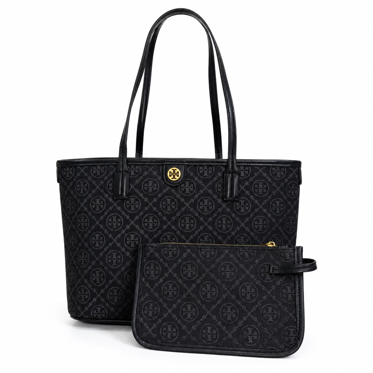 Tory Burch Monogram Canvas Tote Bag