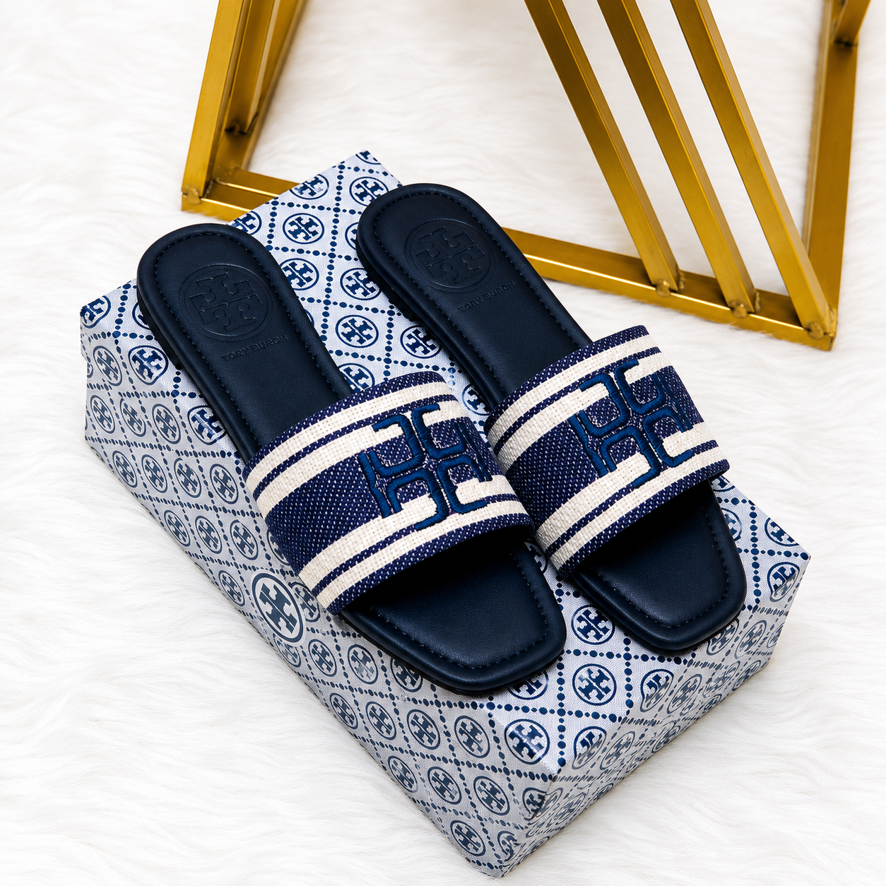 Tory Burch Monogram Slide Sandals
