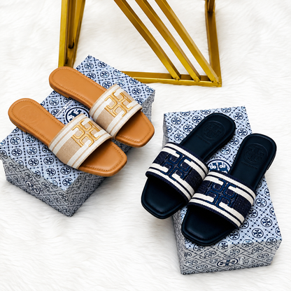 Tory Burch Monogram Slide Sandals