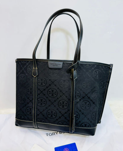 Tory Burch Perry T Monogram Triple-Compartment Tote