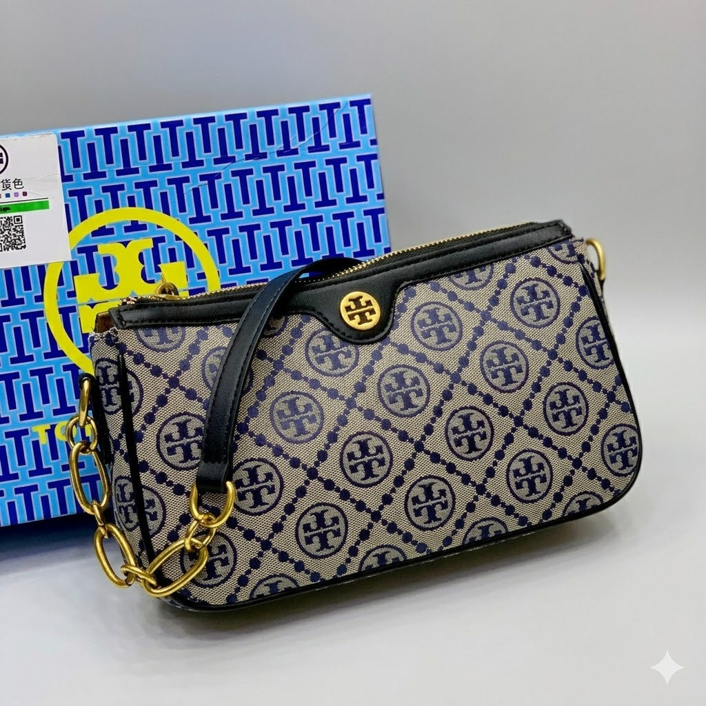 Tory Burch T Monogram Jacquard Studio Shoulder Bag