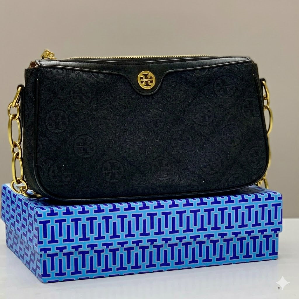 Tory Burch T Monogram Jacquard Studio Shoulder Bag