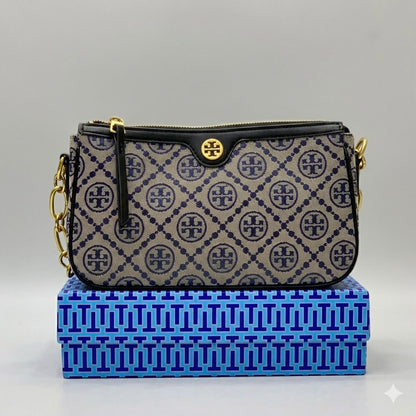 Tory Burch T Monogram Jacquard Studio Shoulder Bag