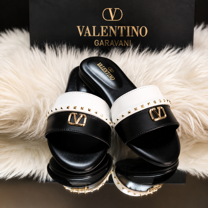Valentino Garavani VLogo Flat Slide Sandals