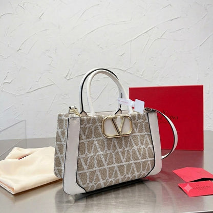 Valentino Garavani VLogo Signature Small Toile Iconograph Handbag