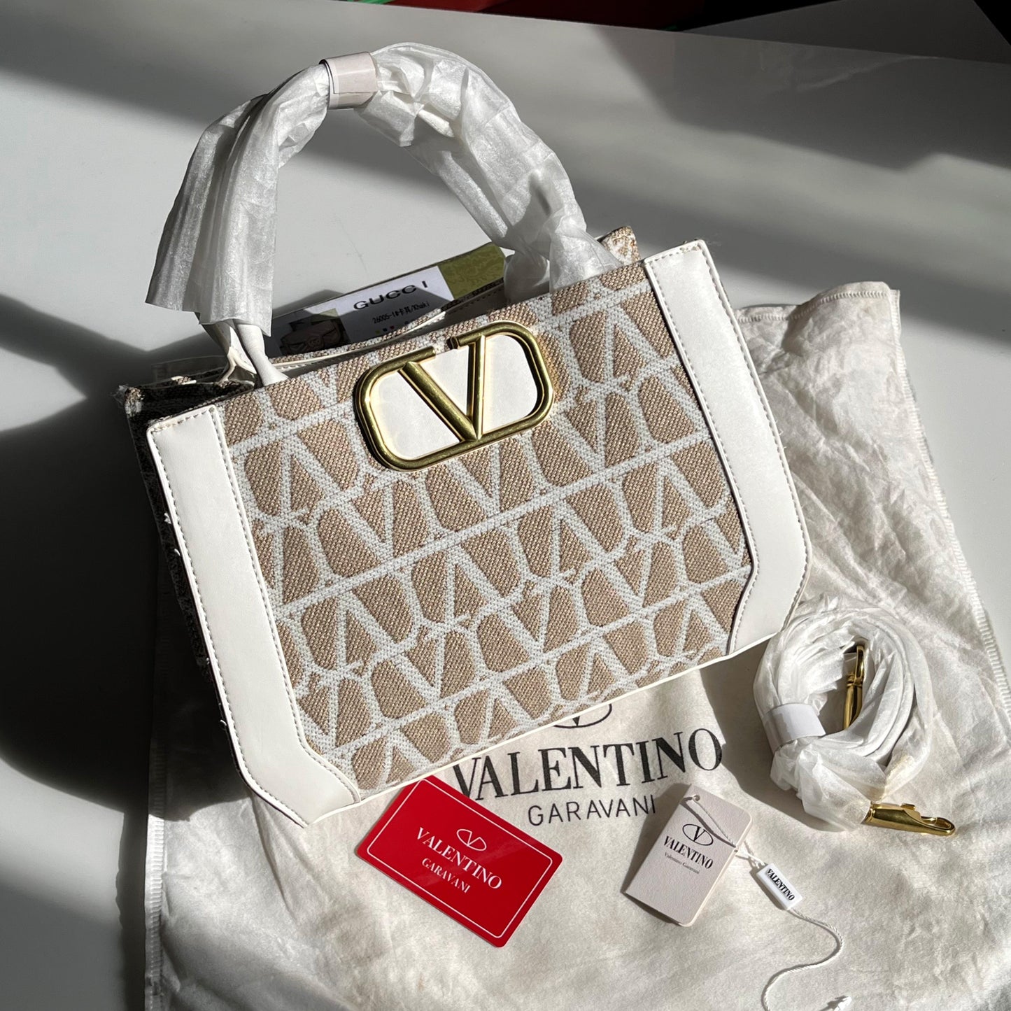 Valentino Garavani VLogo Signature Small Toile Iconograph Handbag