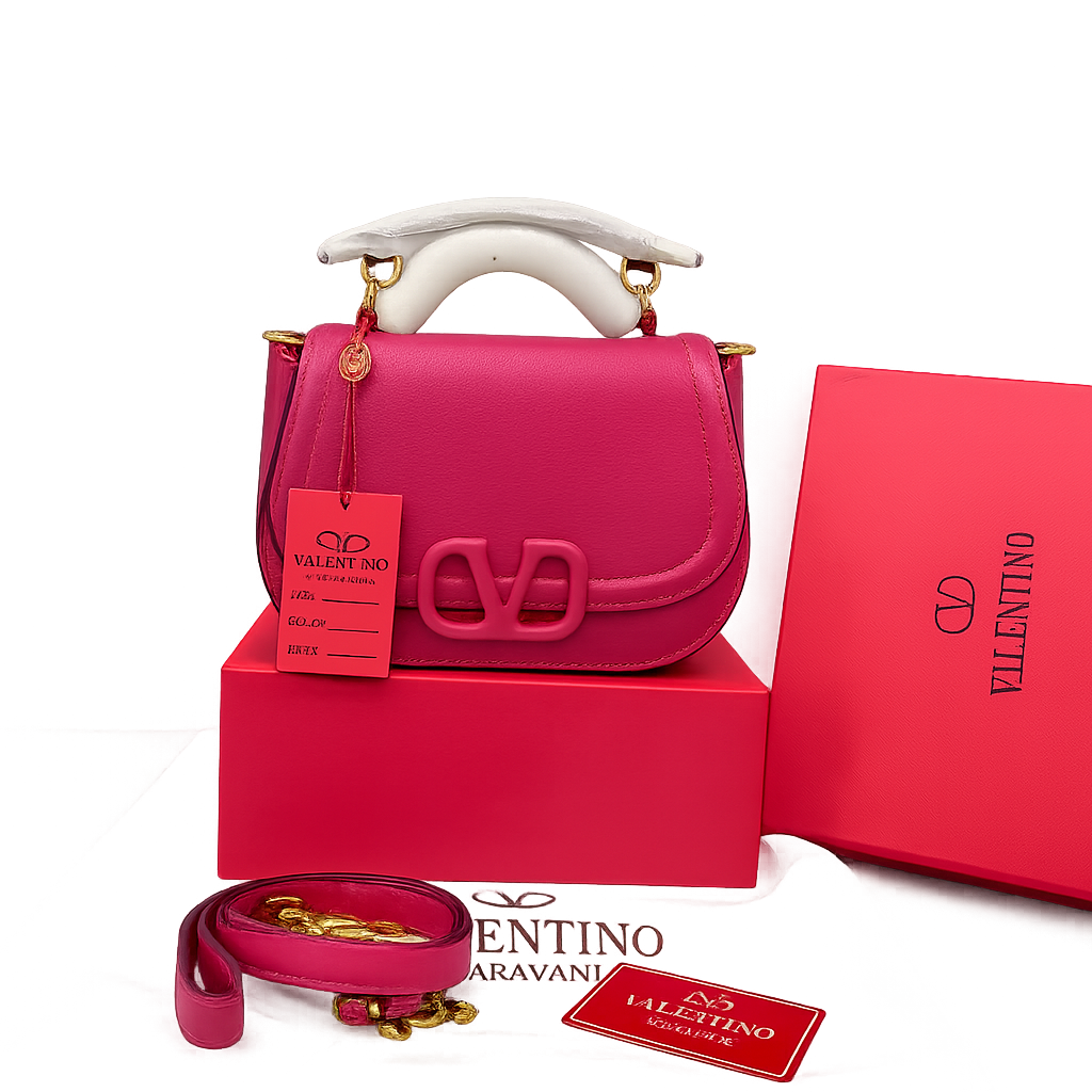 Valentino Garavani Vsling Leather Saddle Bag