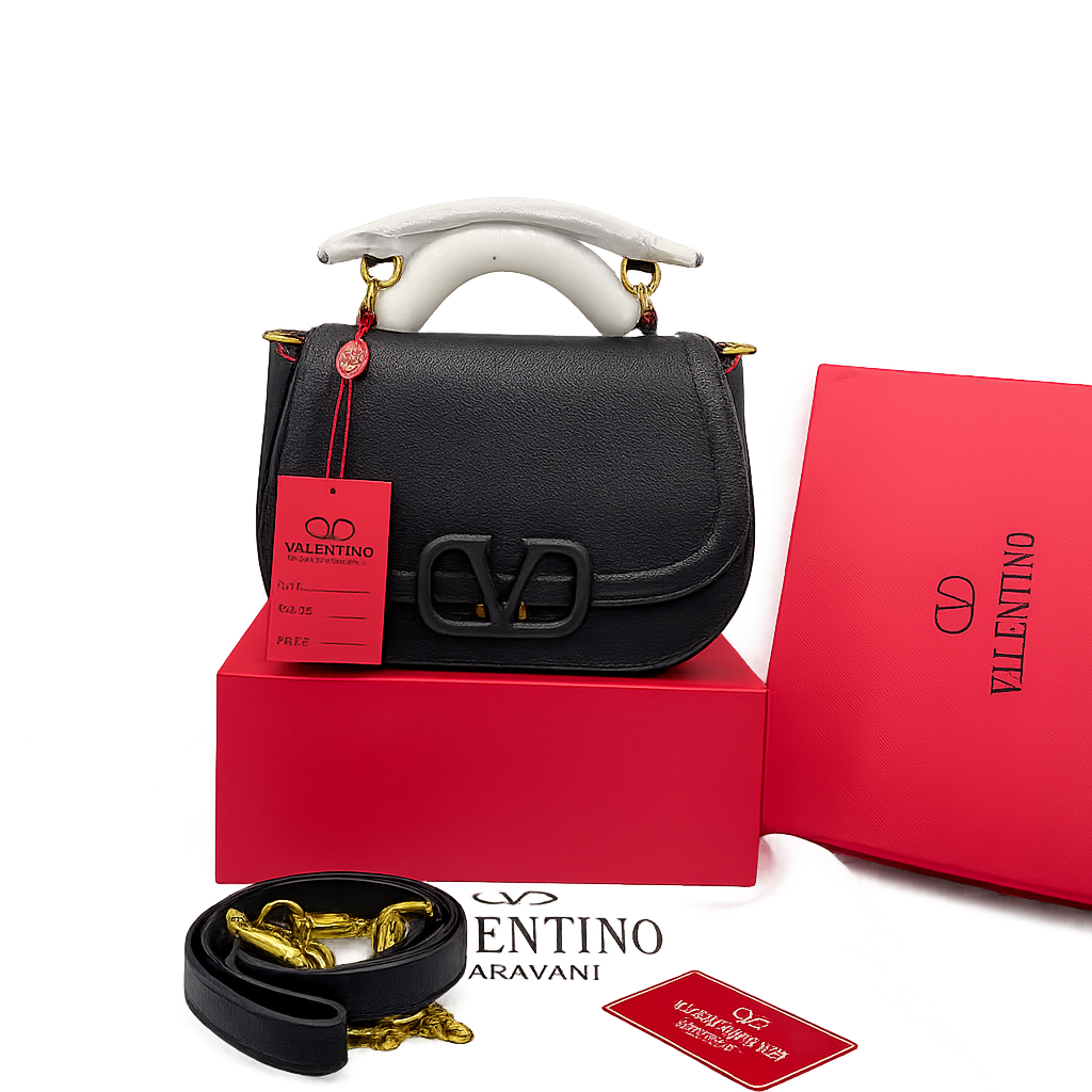 Valentino Garavani Vsling Leather Saddle Bag