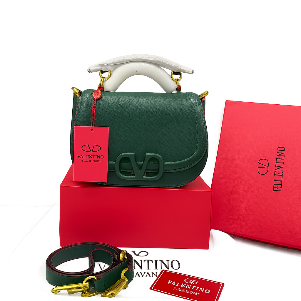 Valentino Garavani Vsling Leather Saddle Bag