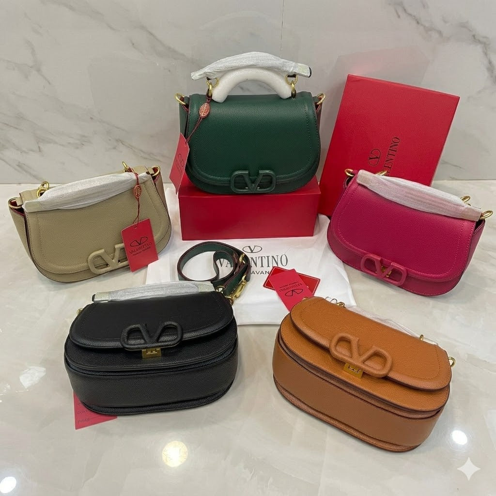 Valentino Garavani Vsling Leather Saddle Bag