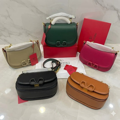 Valentino Garavani Vsling Leather Saddle Bag