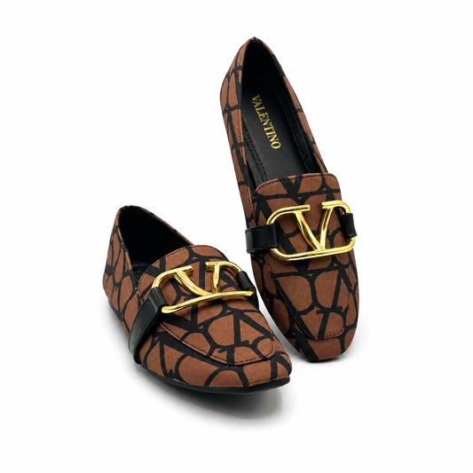 Valentino VLogo Jacquard Loafers